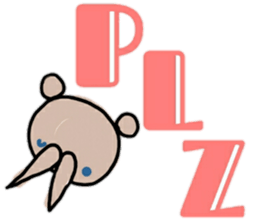 A bear and english sticker #12894016