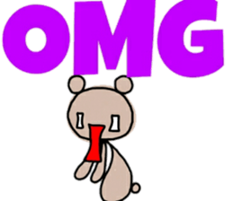 A bear and english sticker #12894018