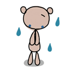 A bear and english sticker #12894020