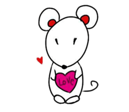 SmallWhiteMouse sticker #12894583