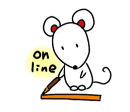 SmallWhiteMouse sticker #12894585