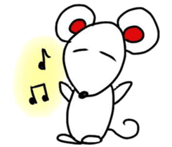 SmallWhiteMouse sticker #12894610