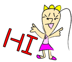 Long hair pretty girl sticker #12895382