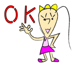 Long hair pretty girl sticker #12895383