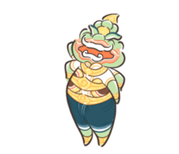 Fat Ravana sticker #12895623