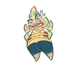 Fat Ravana sticker #12895645