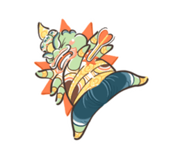 Fat Ravana sticker #12895647