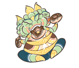 Fat Ravana sticker #12895655