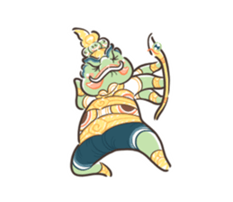 Fat Ravana sticker #12895658