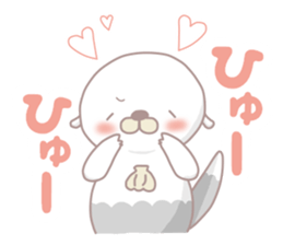 daiy plump sea otter sticker #12896498