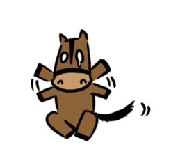 Q horse sticker #12898423