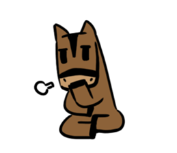 Q horse sticker #12898424