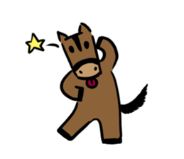 Q horse sticker #12898426