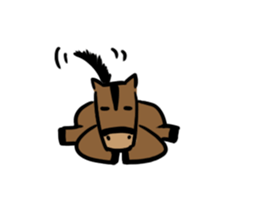 Q horse sticker #12898427