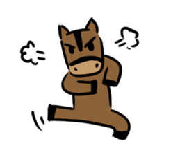 Q horse sticker #12898428