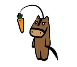 Q horse sticker #12898429