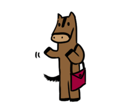 Q horse sticker #12898430