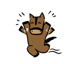 Q horse sticker #12898431