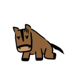 Q horse sticker #12898432