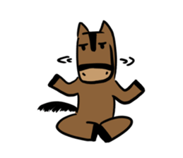 Q horse sticker #12898433