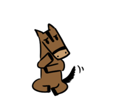 Q horse sticker #12898434