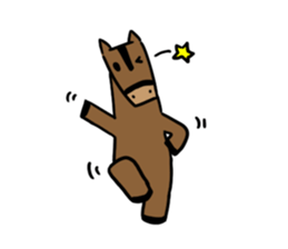 Q horse sticker #12898435