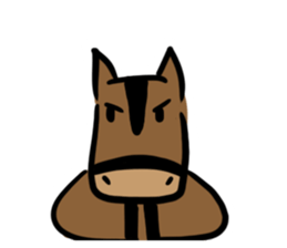 Q horse sticker #12898440