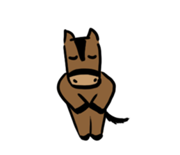 Q horse sticker #12898442