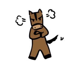 Q horse sticker #12898443