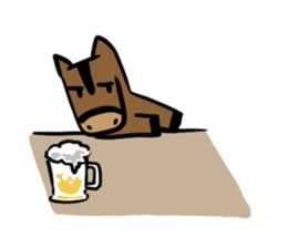 Q horse sticker #12898444