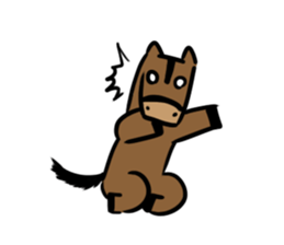 Q horse sticker #12898449