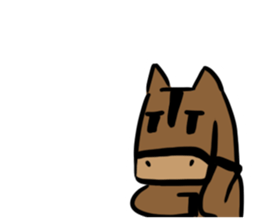 Q horse sticker #12898451