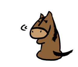 Q horse sticker #12898455