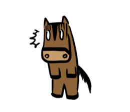 Q horse sticker #12898458