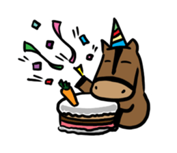 Q horse sticker #12898459