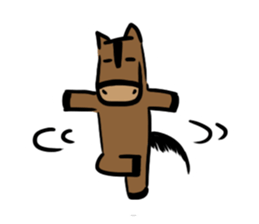 Q horse sticker #12898460