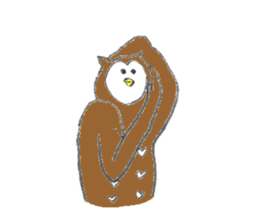 Owl's name is Tomoko sticker #12898722