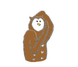 Owl's name is Tomoko sticker #12898722
