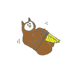 Owl's name is Tomoko sticker #12898734