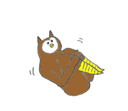 Owl's name is Tomoko sticker #12898734