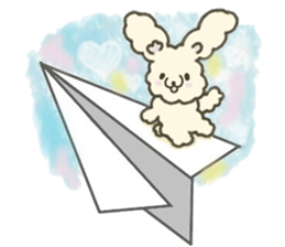 Heartwarming rabbit hau sticker #12899144