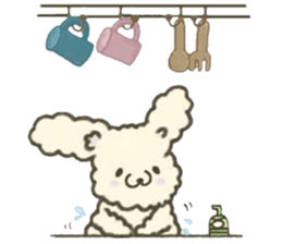 Heartwarming rabbit hau sticker #12899146