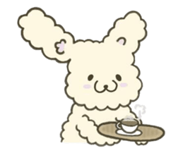 Heartwarming rabbit hau sticker #12899147