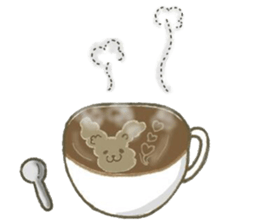 Heartwarming rabbit hau sticker #12899148