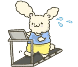 Heartwarming rabbit hau sticker #12899150