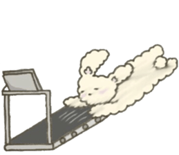 Heartwarming rabbit hau sticker #12899151