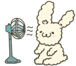 Heartwarming rabbit hau sticker #12899153