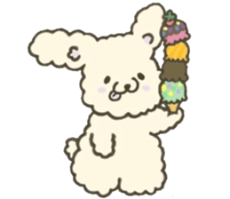 Heartwarming rabbit hau sticker #12899154