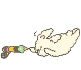 Heartwarming rabbit hau sticker #12899155