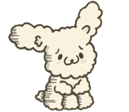 Heartwarming rabbit hau sticker #12899156